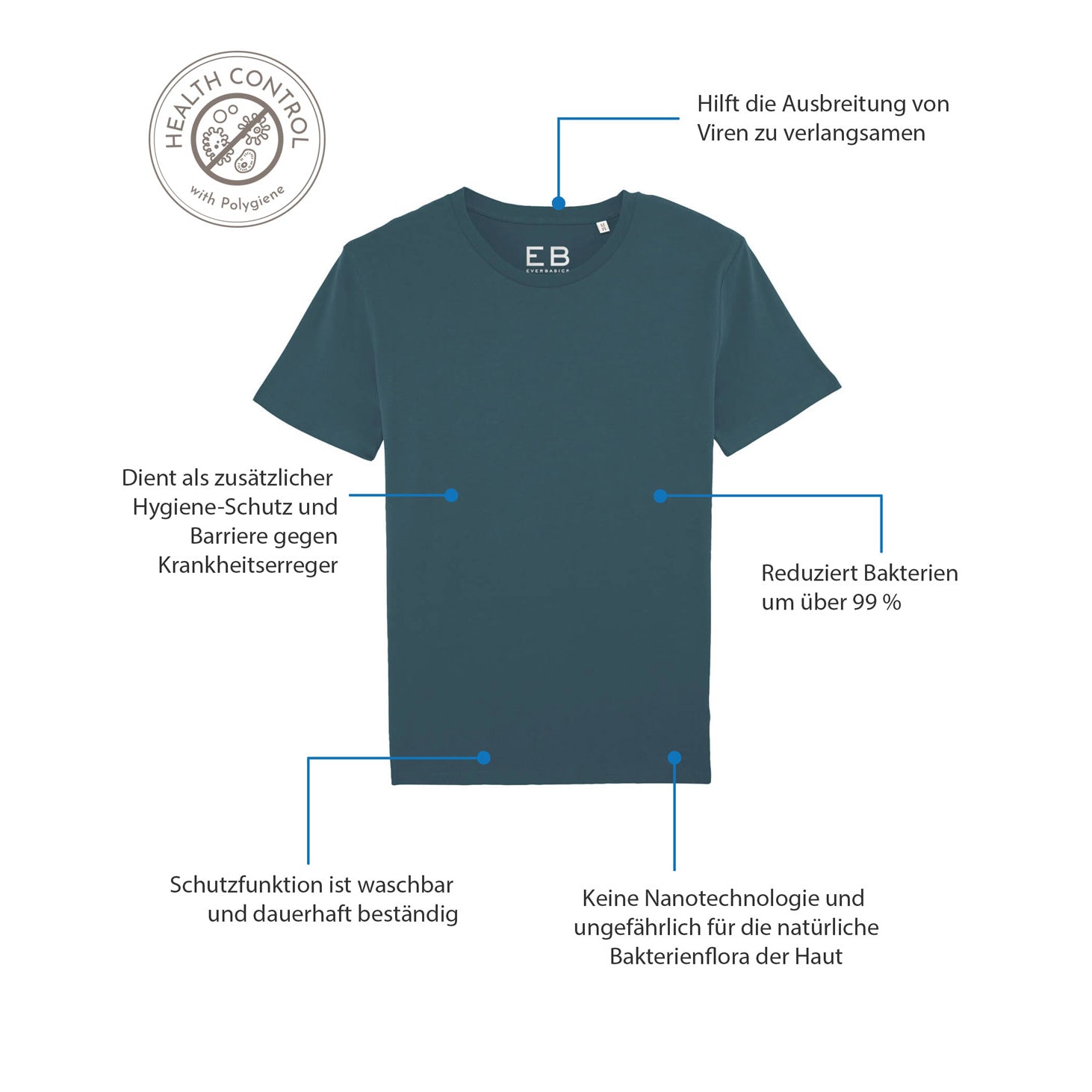 T-Shirt Herren Rundhals - Frischewirkung